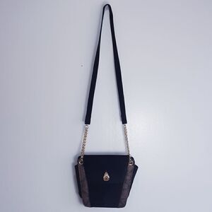 Canada Vintage Suede and Snakeskin Leather And Chain Crossbody Bag